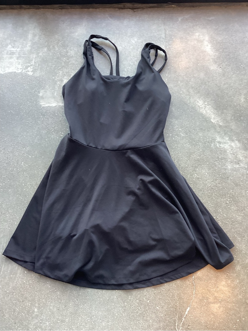 Fabletics Black Sleeveless Fit-and-Flare Dress